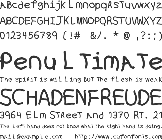 Thanks For Giving font preview