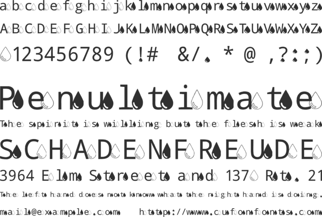 Water Way font preview