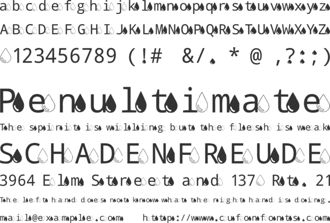 Water Way font preview