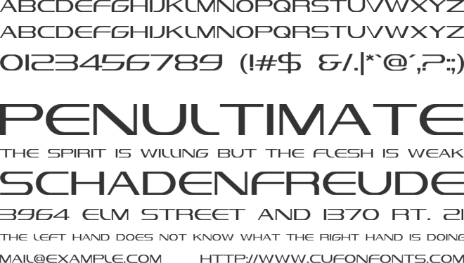 Vandiana Platin font preview