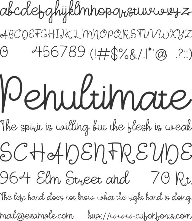 Sign Of Love font preview