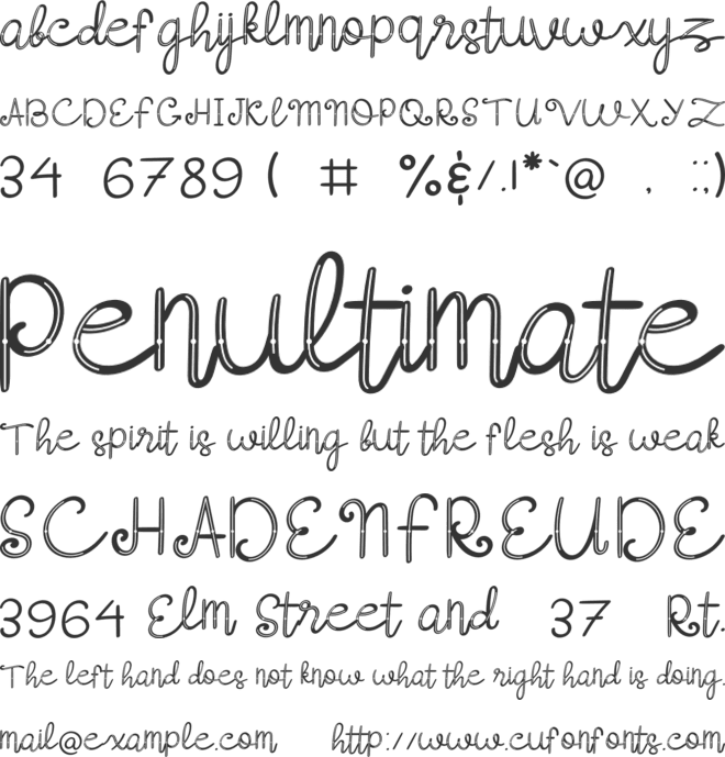 Winter Spirit-Slash font preview