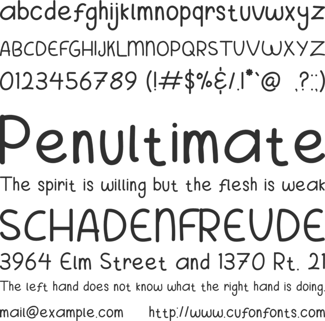 Merry Sugar font preview