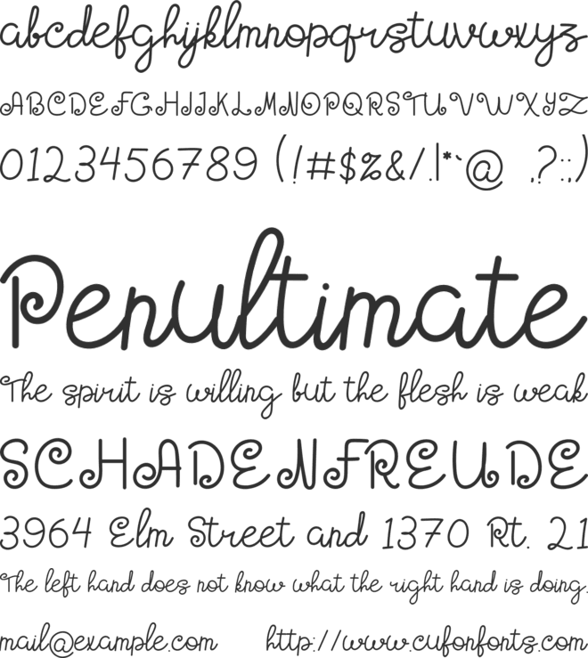 HOLY MOLLYN font preview