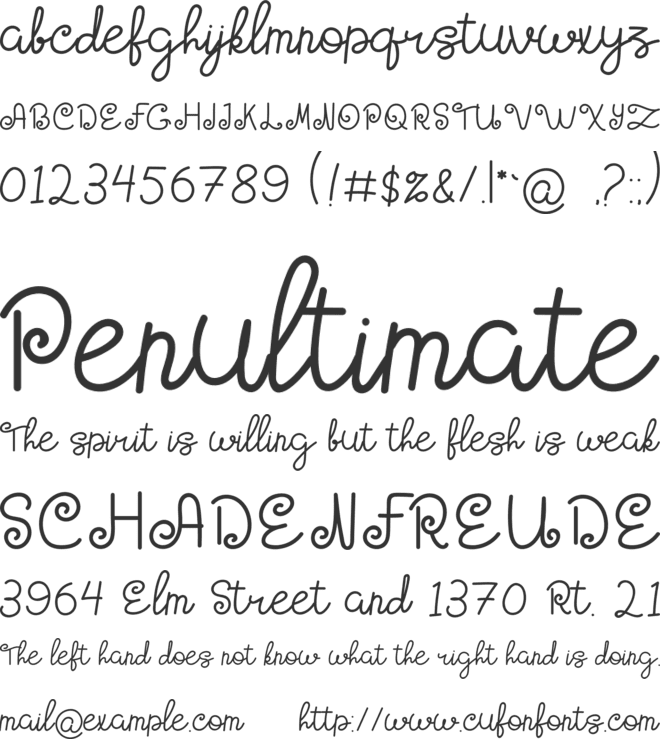 HOLY MOLLYN font preview