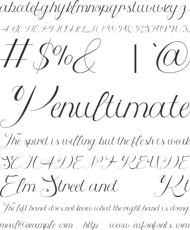 Athenia font preview