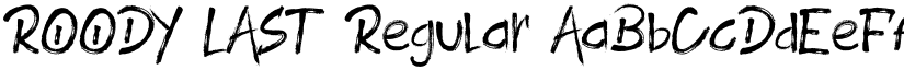 ROODY LAST Regular font