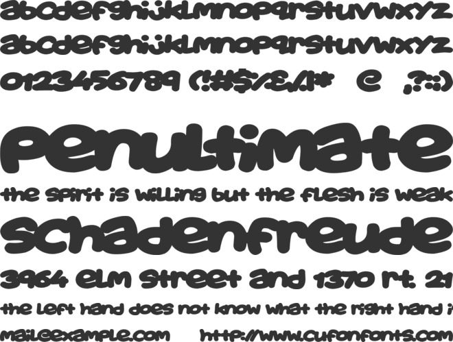 Toon Balloon font preview