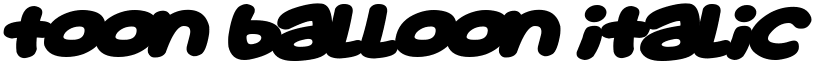 Toon Balloon Italic font