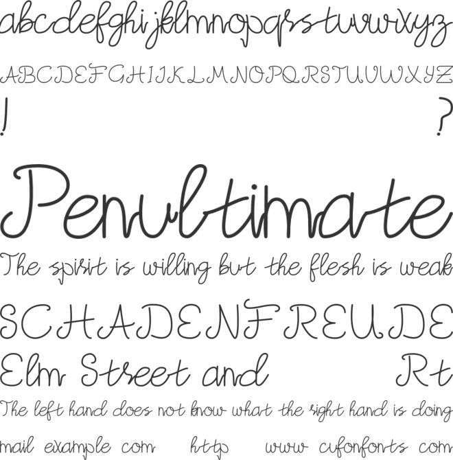 Mudica font preview