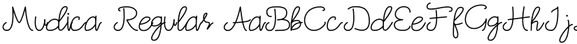 Mudica Regular font