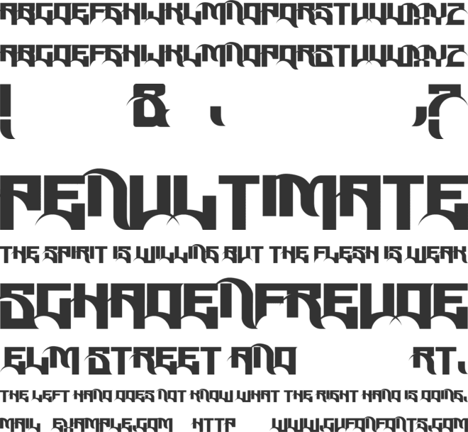 Reposed font preview