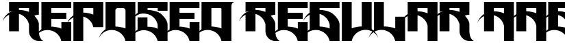 Reposed Regular font
