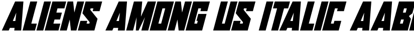 Aliens Among Us Italic font
