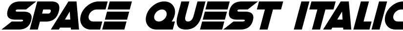 Space Quest Italic font