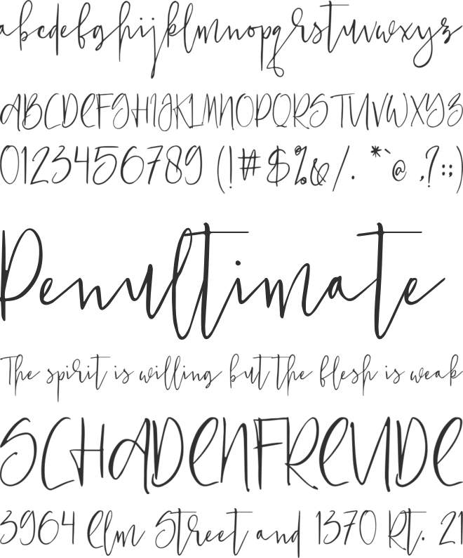Just Jessy font preview