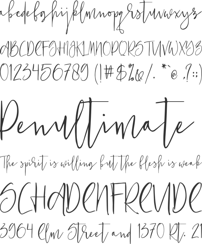 Just Jessy font preview