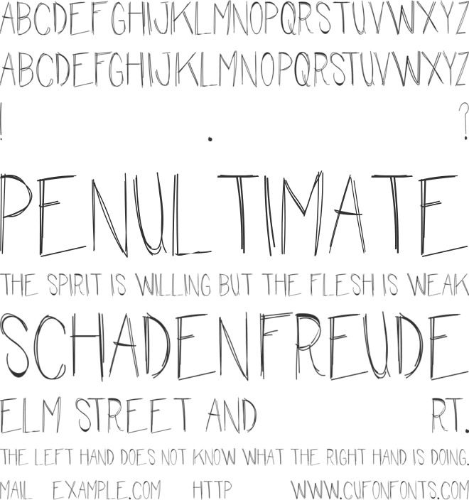 The Waiting Room font preview