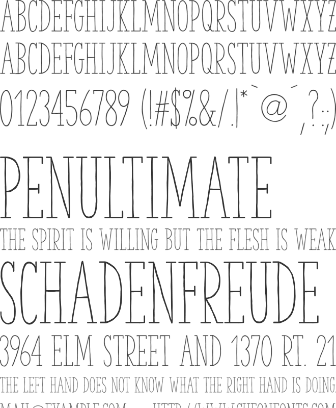 The Serif Hand font preview