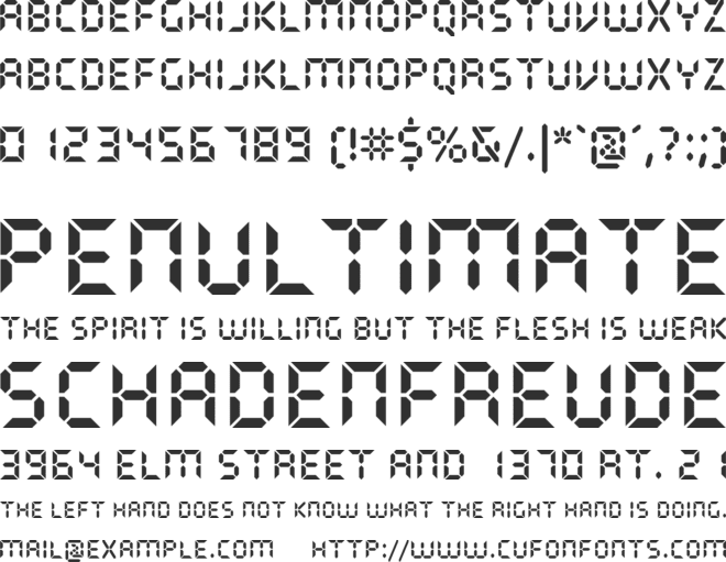 Quartz MS font preview