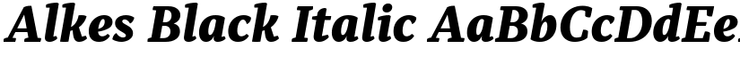 Alkes Black Italic font