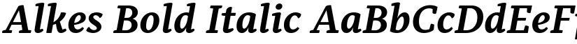 Alkes Bold Italic font