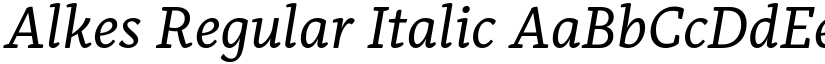 Alkes Regular Italic font