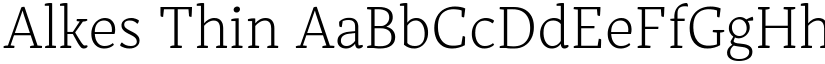 Alkes Thin font
