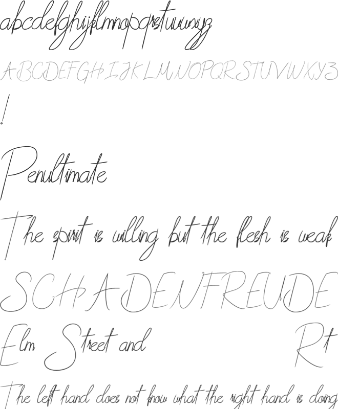 Reed Hop font preview