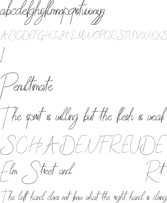 Reed Hop font preview