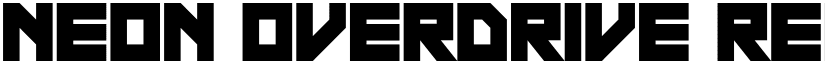 Neon Overdrive Regular font