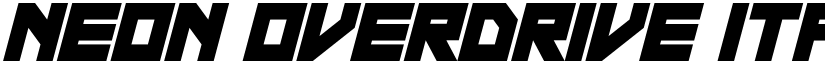 Neon Overdrive Italic font