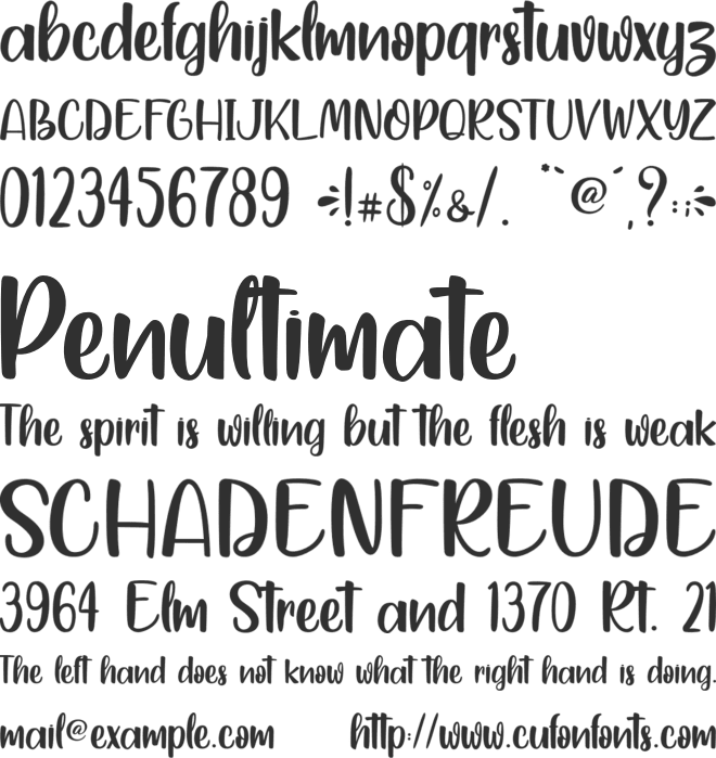 Yellow Rabbit - Personal Use font preview