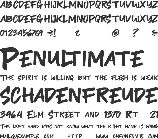 LingLengLang font preview