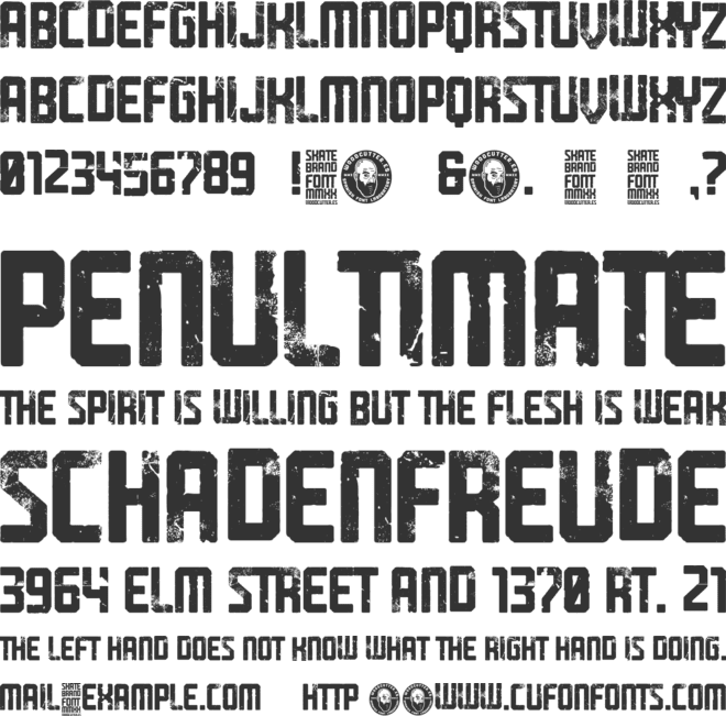 Skate Brand font preview