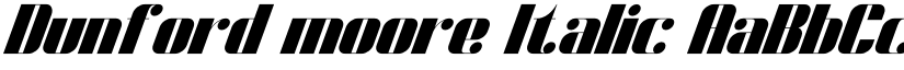 Dunford moore Italic font