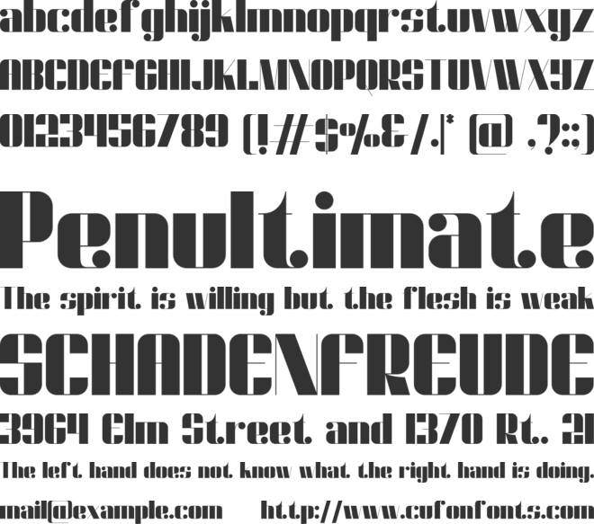 Dunford moore font preview