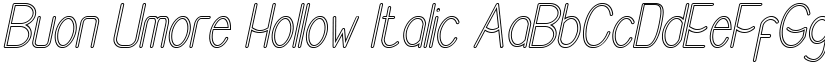Buon Umore Hollow Italic font