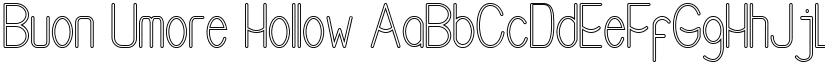 Buon Umore Hollow font