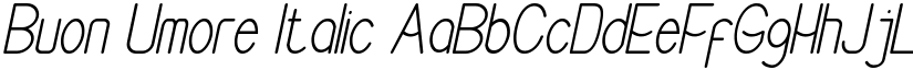 Buon Umore Italic font