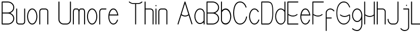 Buon Umore Thin font