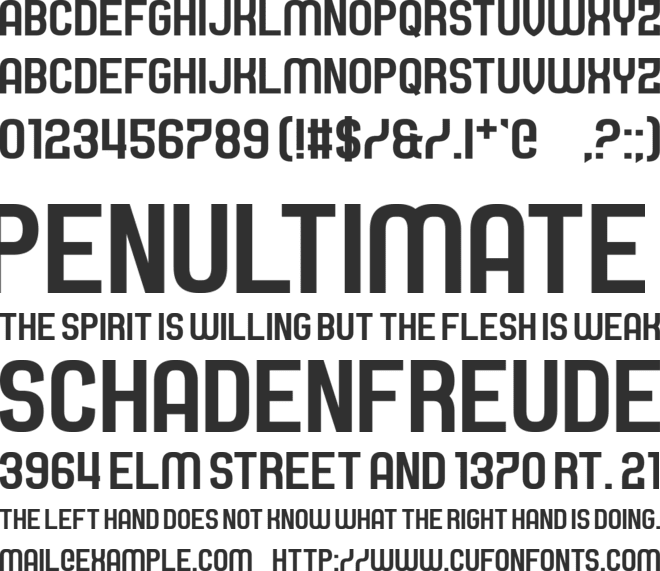 Septacharge font preview
