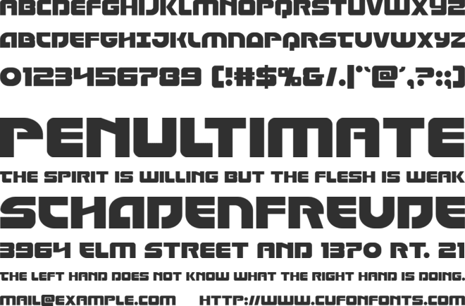 Laser Corps font preview