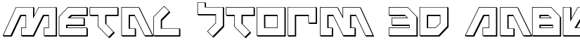 Metal Storm 3D font