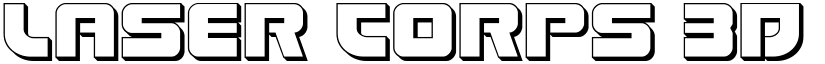 Laser Corps 3D Regular font