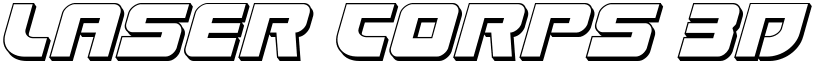 Laser Corps 3D Italic Regular font