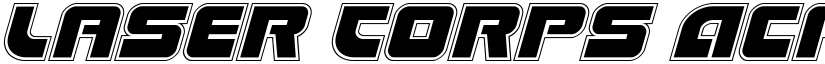 Laser Corps Academy Italic Regular font