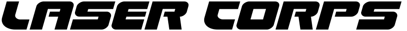 Laser Corps Expanded Italic Regular font