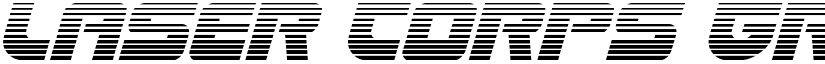 Laser Corps Gradient Italic Regular font