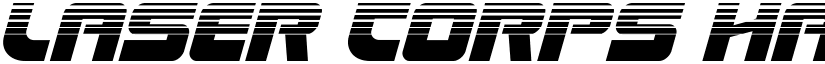 Laser Corps Halftone Italic Regular font